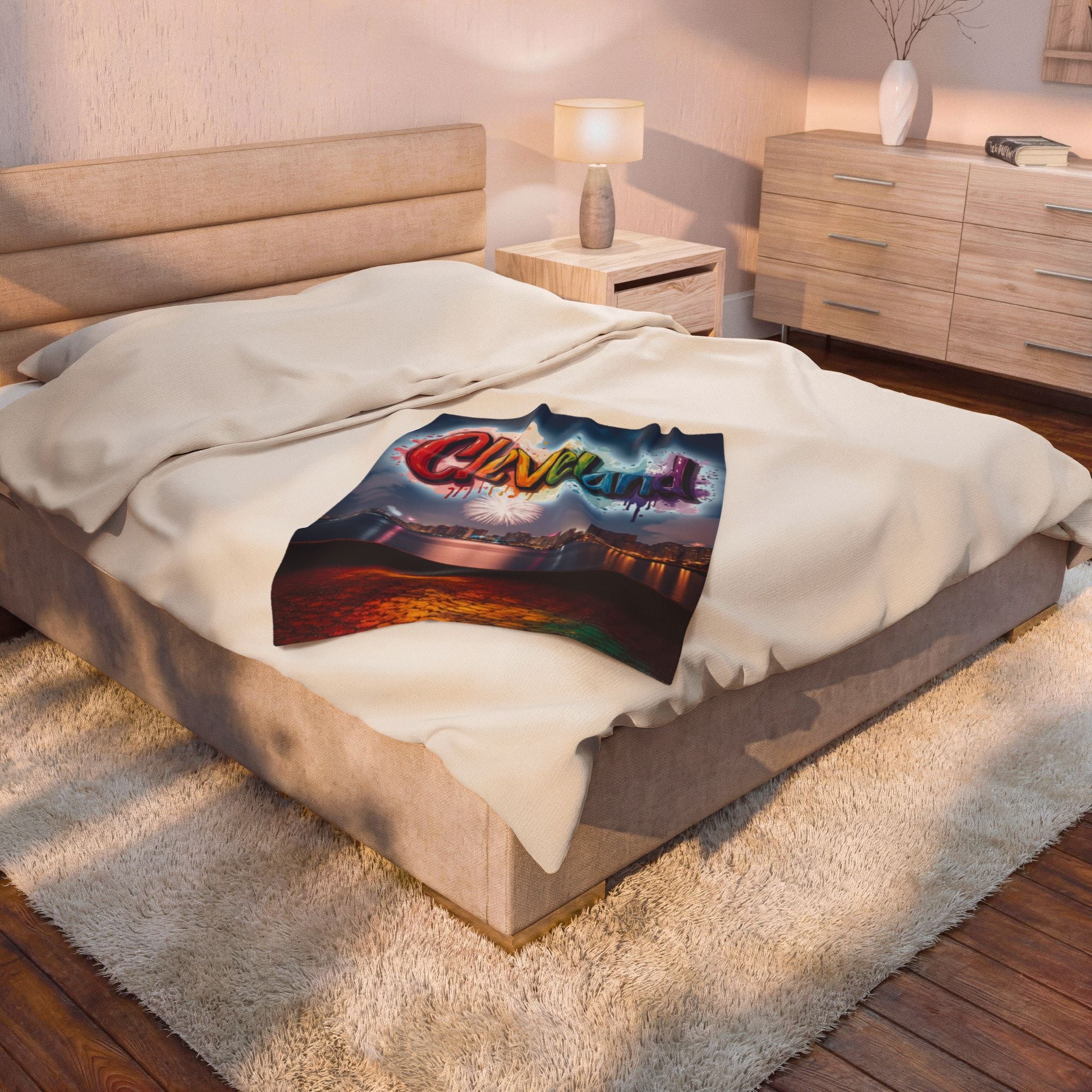 Cleveland Colorful Velveteen Plush Blanket