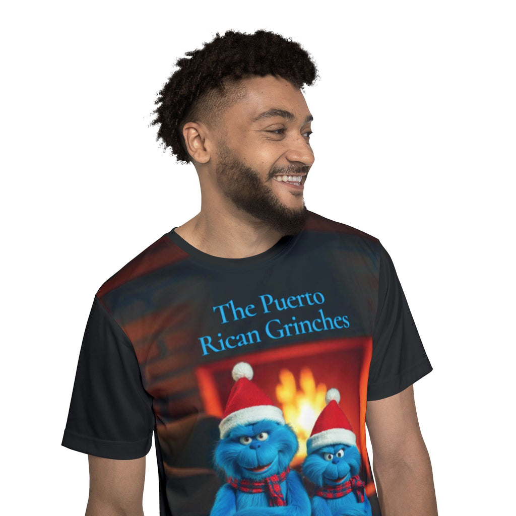 Men's Holiday Jersey - 'The Puerto Rican Grinches' Festive Graphic Tee