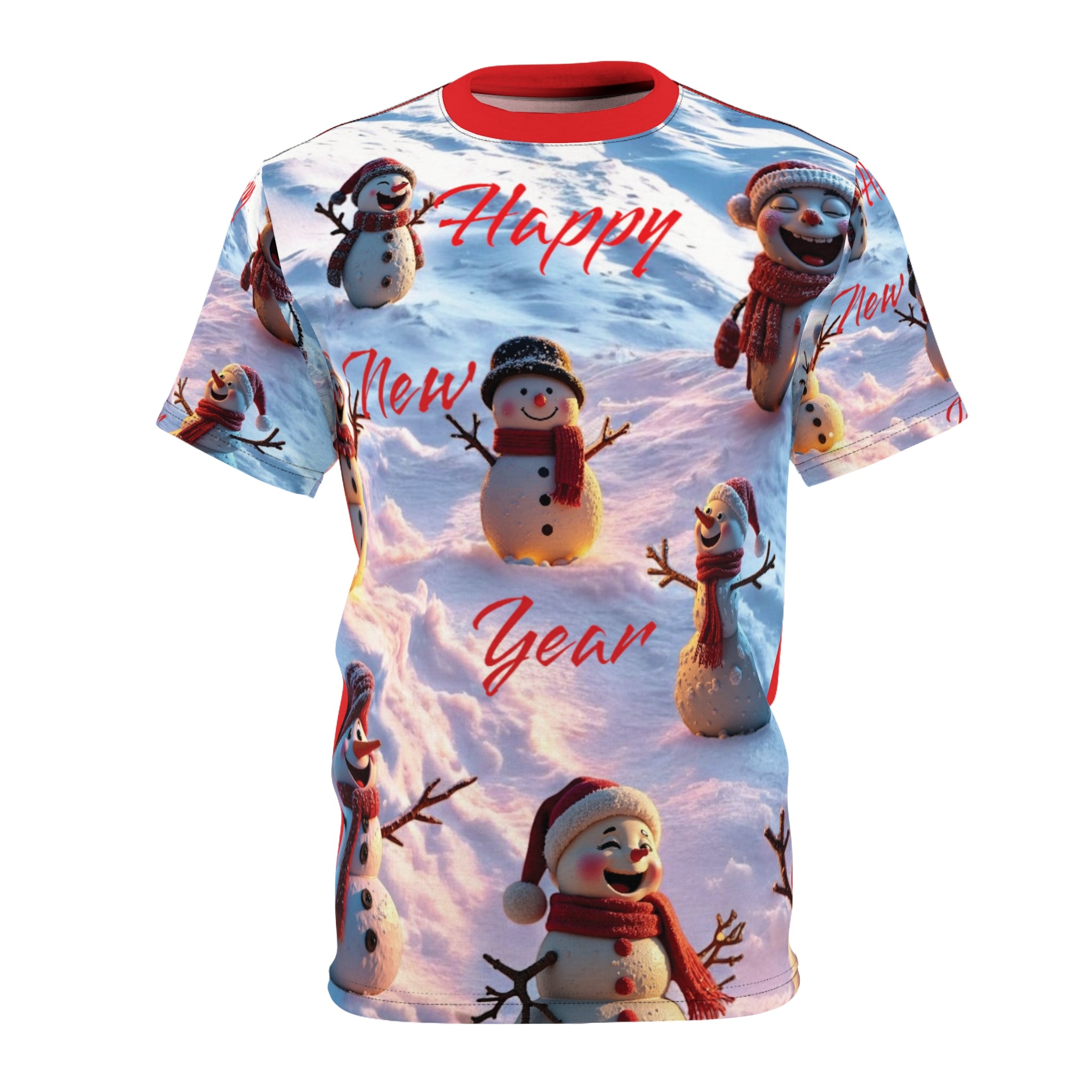 New Year Snowmen Unisex Tee