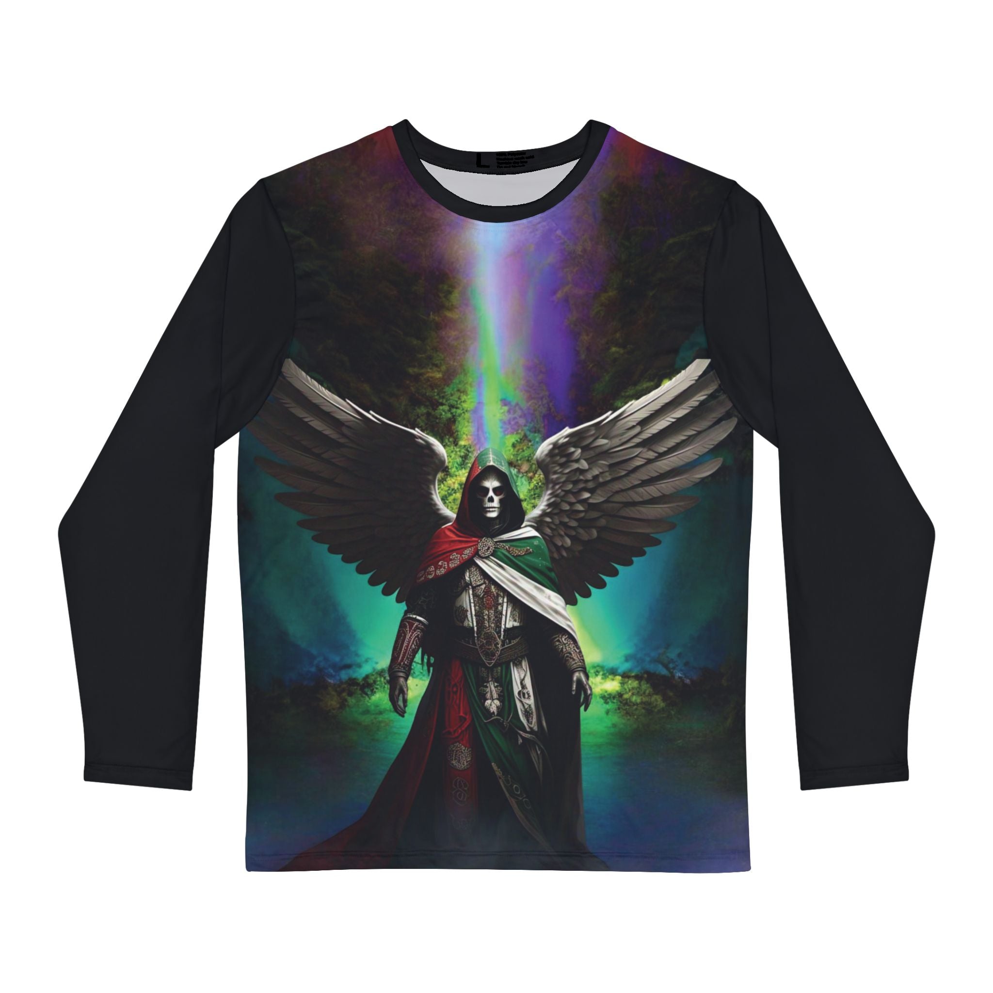 Camisa de manga larga con alas de ángel para hombre: una camiseta gráfica única para amantes de la fantasía