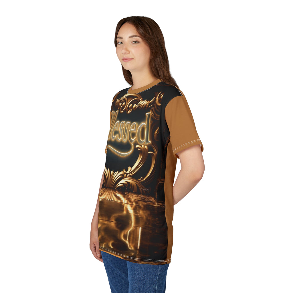 Blessed Unisex Cut &amp; Sew Tee - Custom Graphic T-Shirt for Inspirational Wear, Spiritual Gift, Faith-Based Apparel, Unique Everyday Style