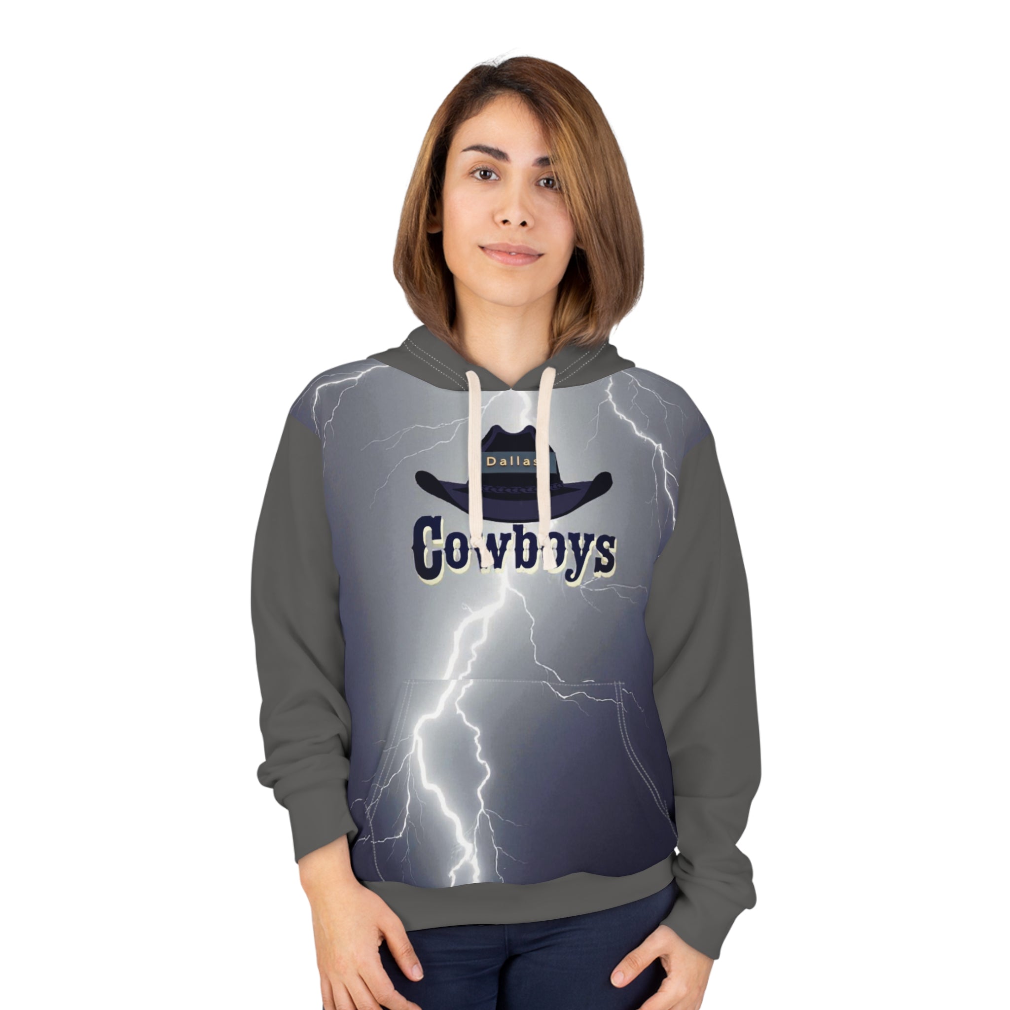 Cowboys Lightning Unisex Pullover Hoodie, Cozy Sweatshirt Casual Wear, Gift