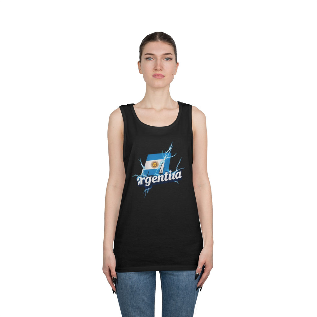 Camiseta unisex de algodón grueso con gráfico de Argentina Lightning