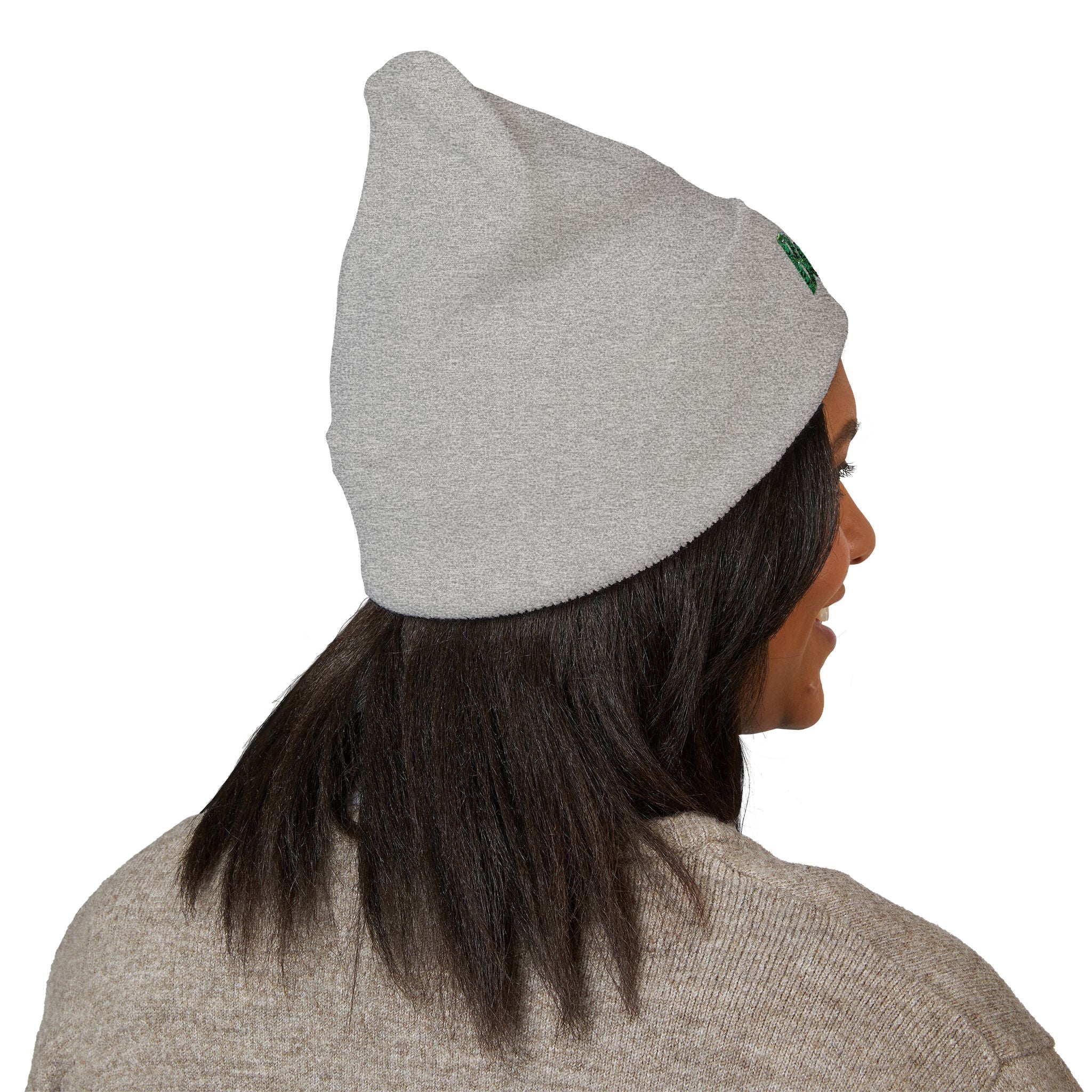 Embroidered Boston Beanie - Classic Cuffed Winter Hat