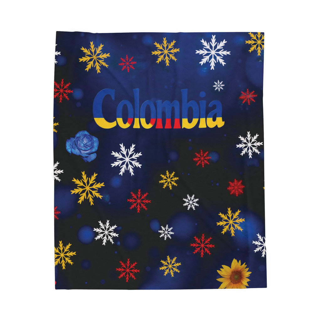 Manta de felpa de terciopelo con diseño Colombiano