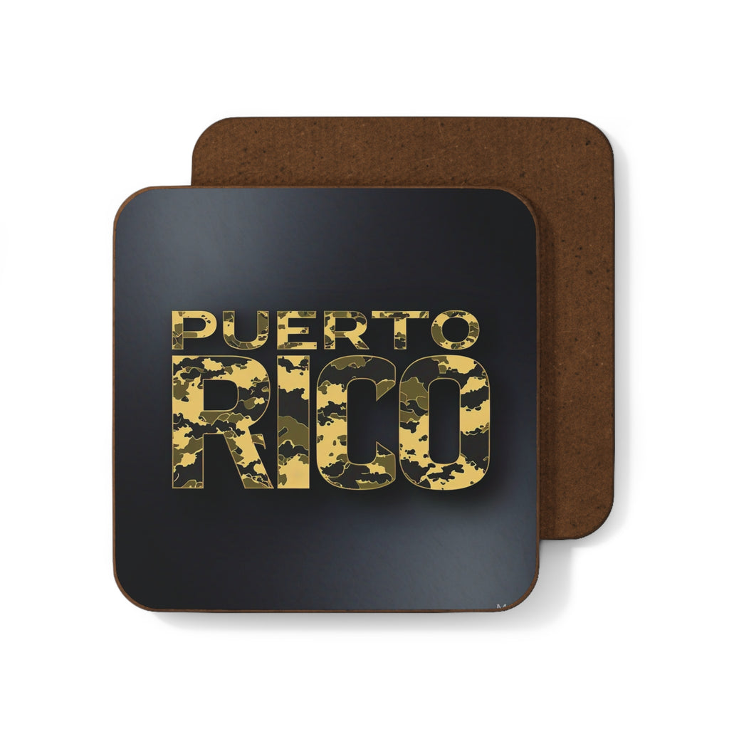 Posavasos de camuflaje de Puerto Rico: elegante accesorio para bebidas de cartón duro