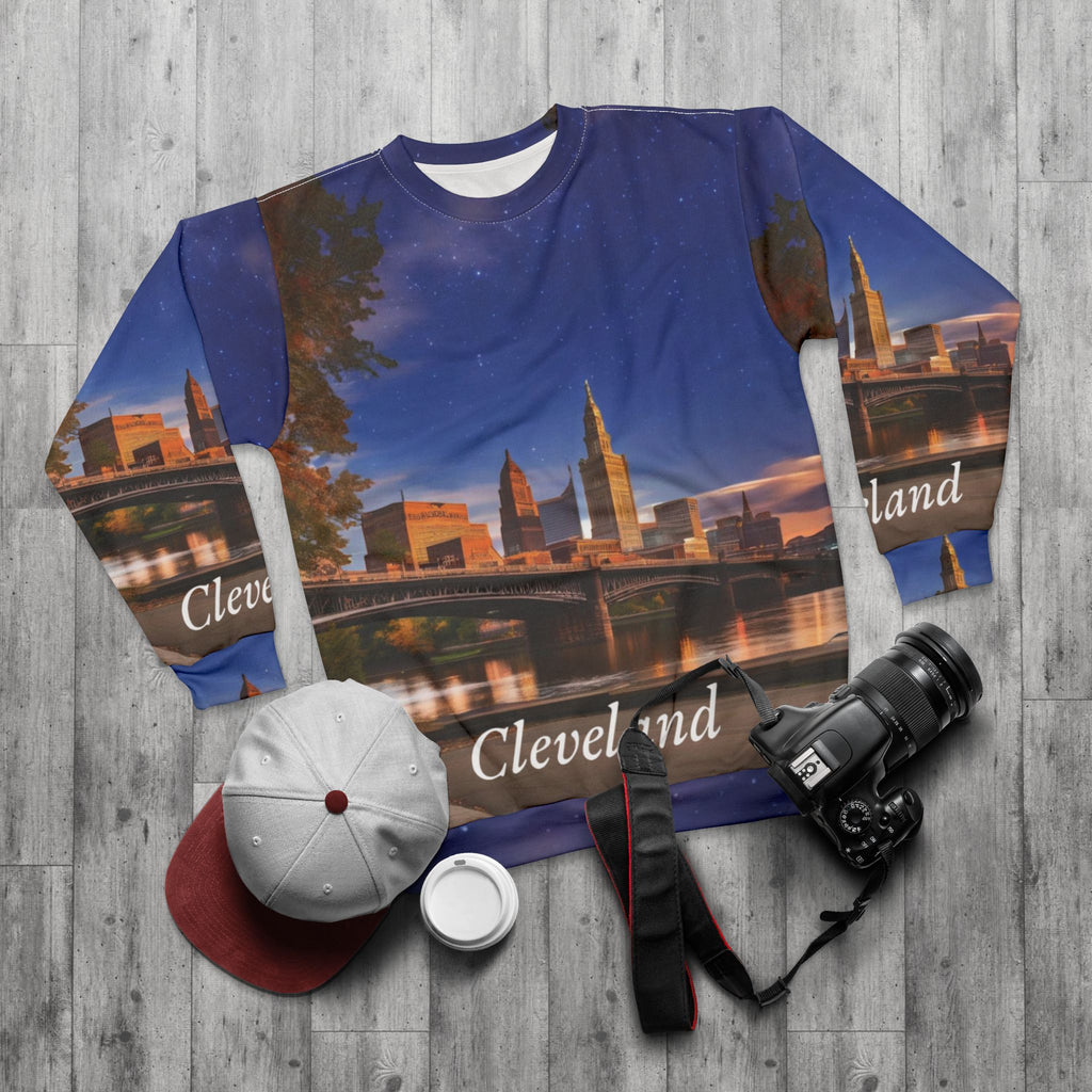 City Sunset Unisex Sweatshirt - Cleveland, Ohio Gift Idea
