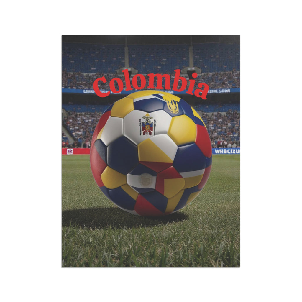 Colombia Soccer Garden Flag — Stadium Soccer Ball House Banner