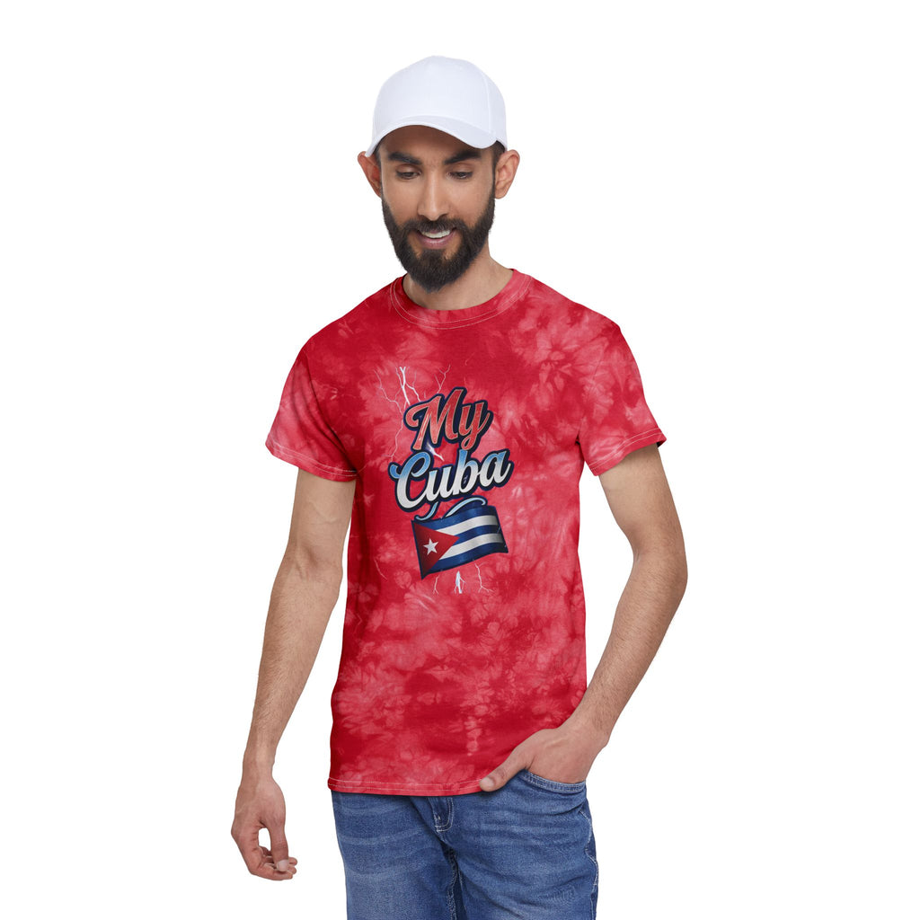 Camiseta tie-dye, camisa de cristales con diseño cubano - Inspirada en los años 60 y 90
