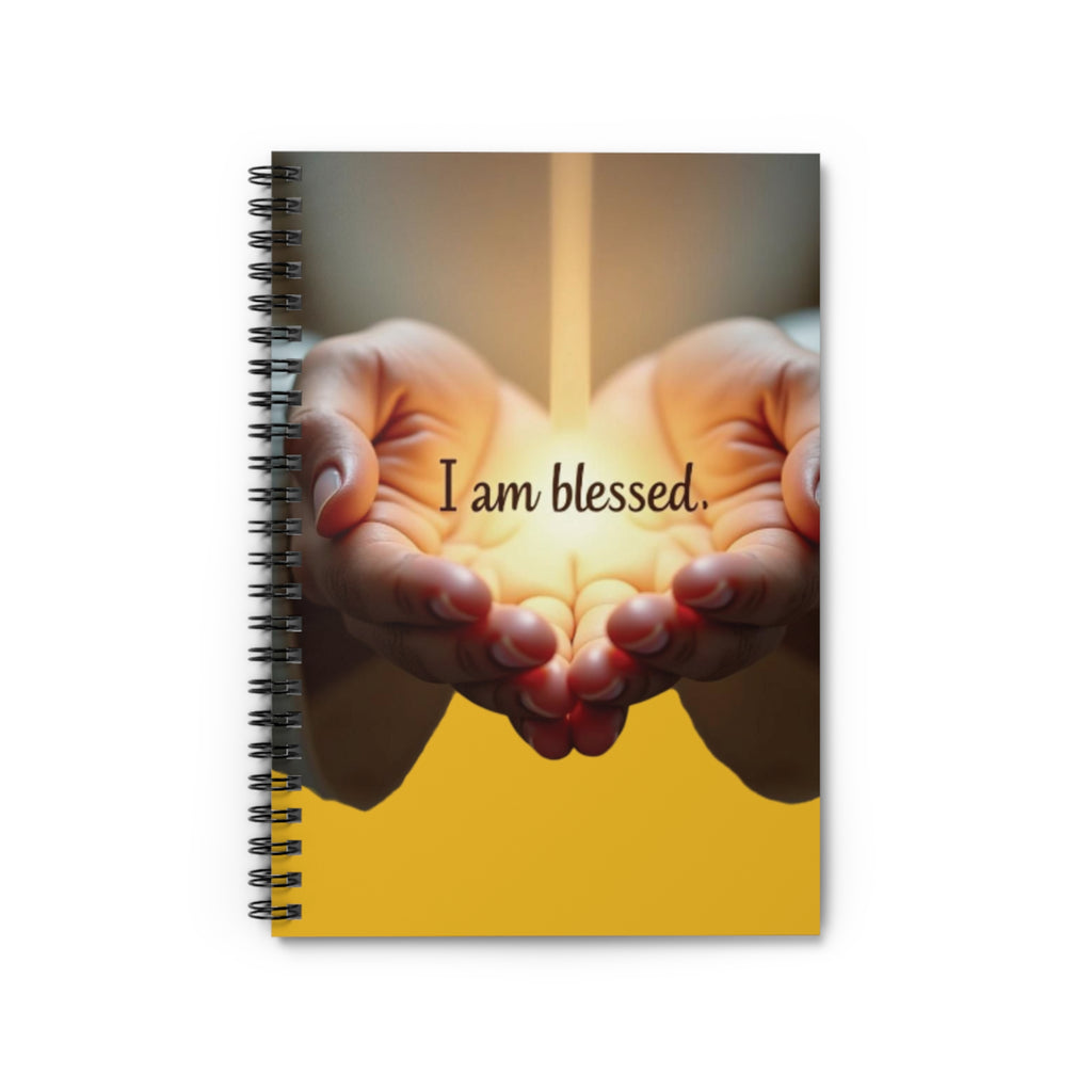 Inspirational Spiral Notebook - I Am Blessed | Gratitude Journal, Daily Affirmations, Gift for Her, Writing Journal, Self-Care Planner