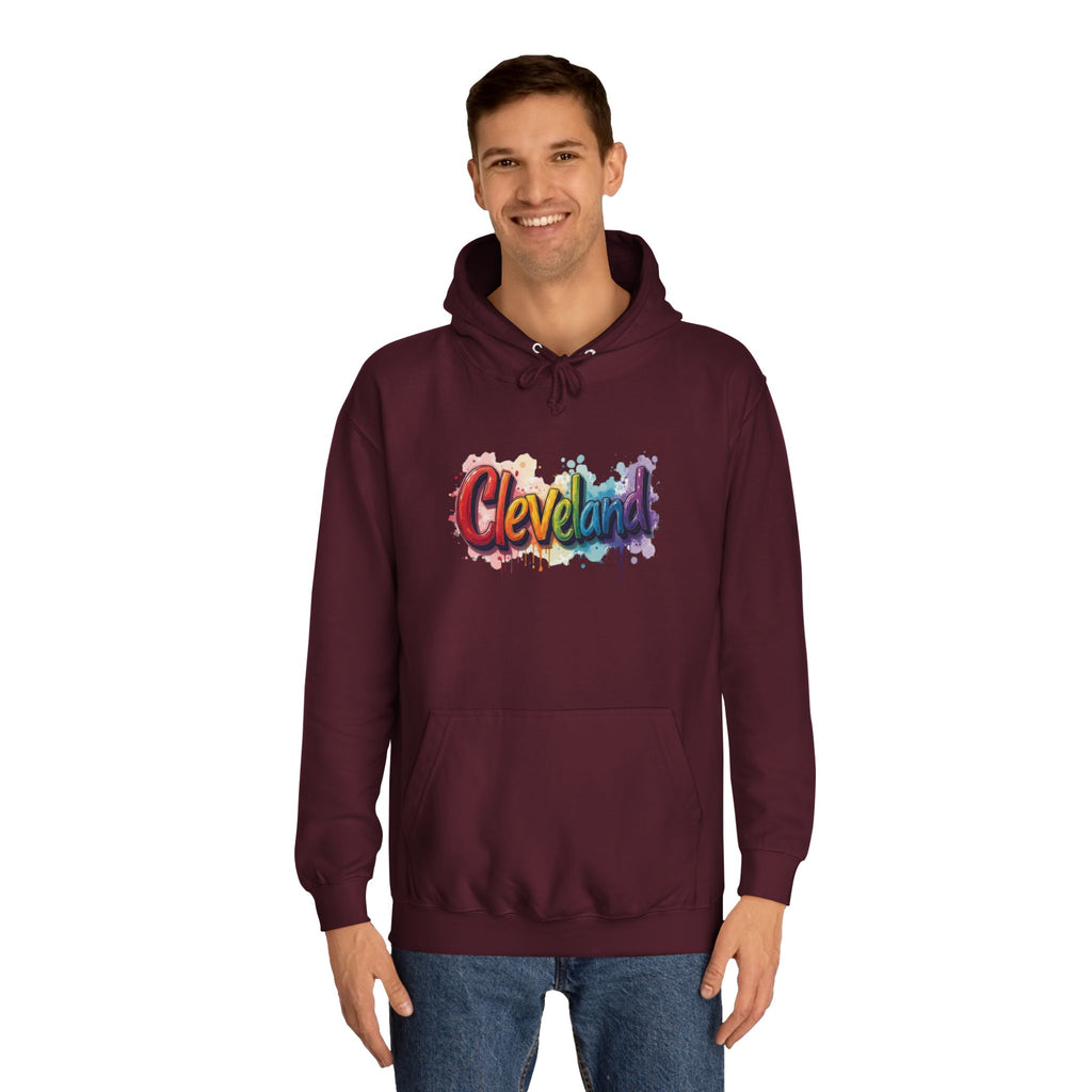 Cleveland Pride Unisex College Hoodie, Comfortable Campus Wear, LGBTQ+ Support Apparel, College Merchandise, Gift for Students