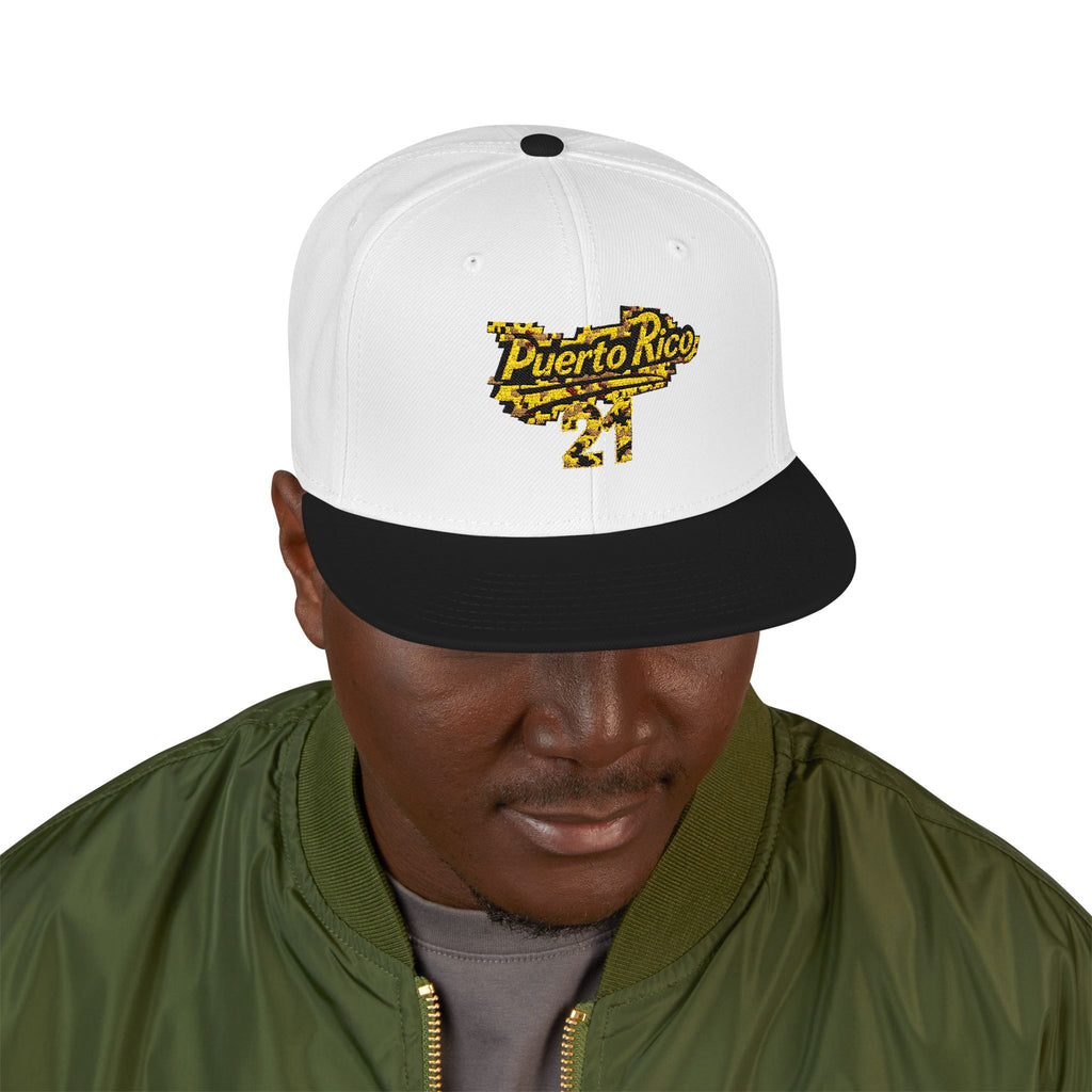 Gorra Snapback Puerto Rico 21: elegante gorra bordada para celebraciones de verano