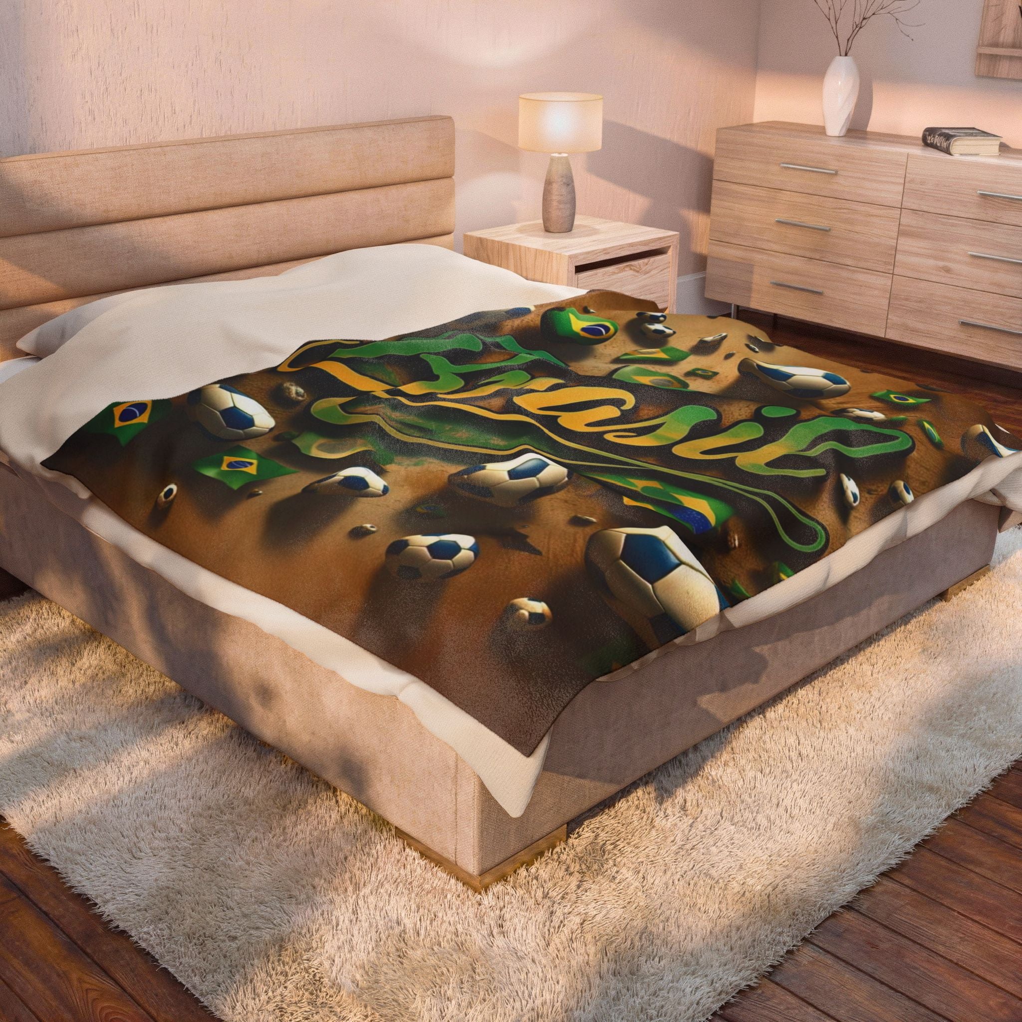 Cobertor de Pelúcia do Brasil Soccer