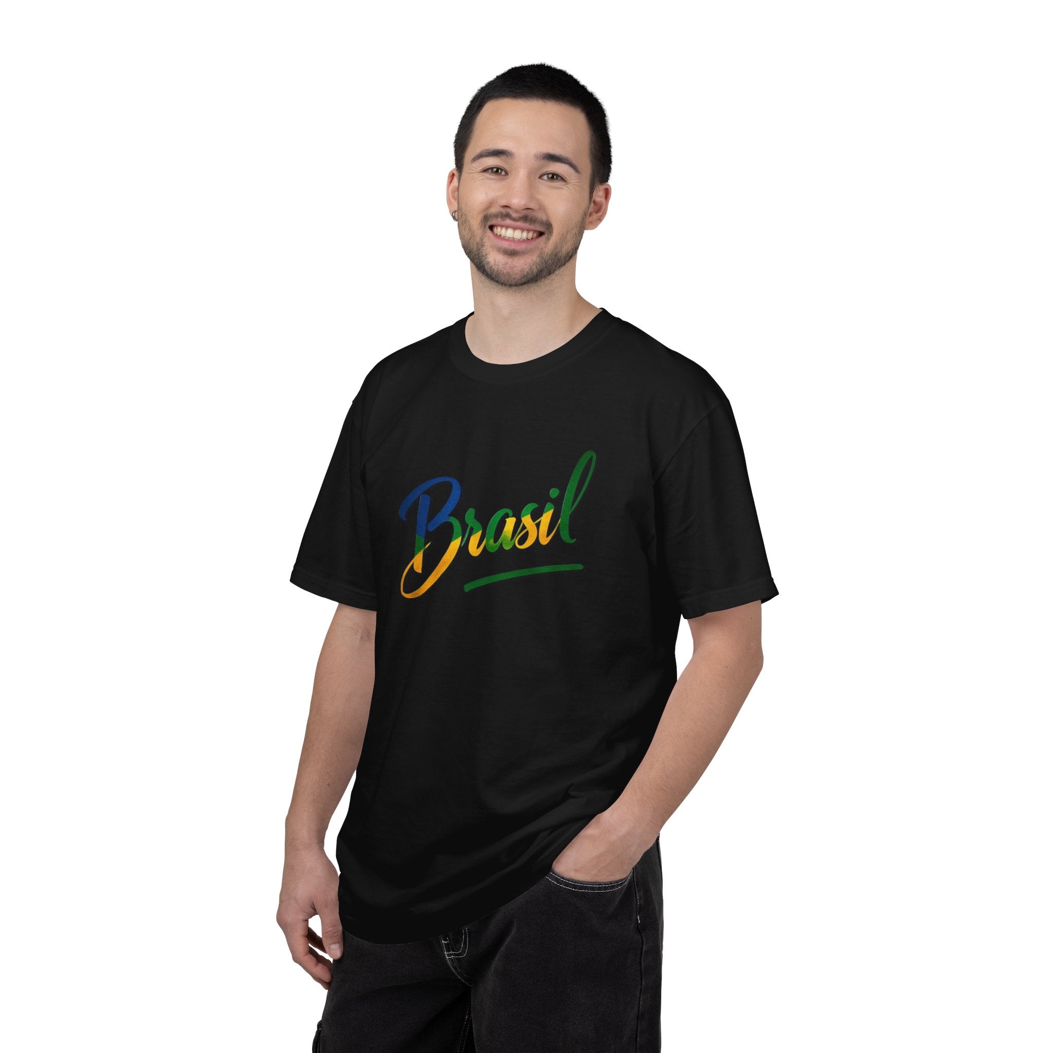 Camiseta Brasil Unissex - Camiseta Casual Tingida para Viajantes e Festividades
