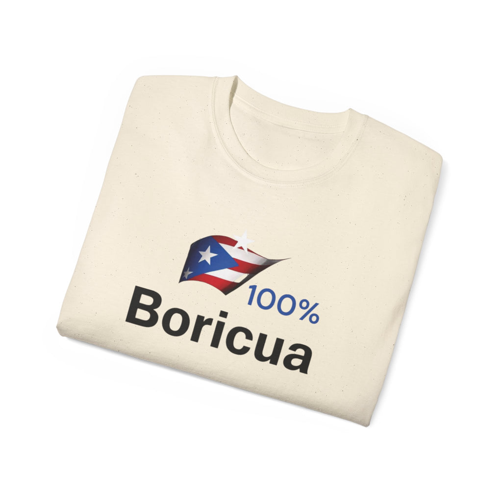 100% Boricua Unisex Ultra Cotton Tee - Celebrating Puerto Rican Pride