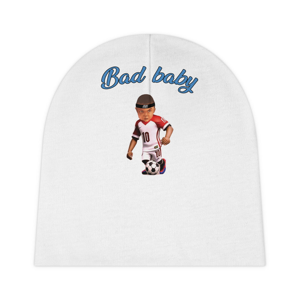 Bad baby white Beanie (AOP) Bad baby brand