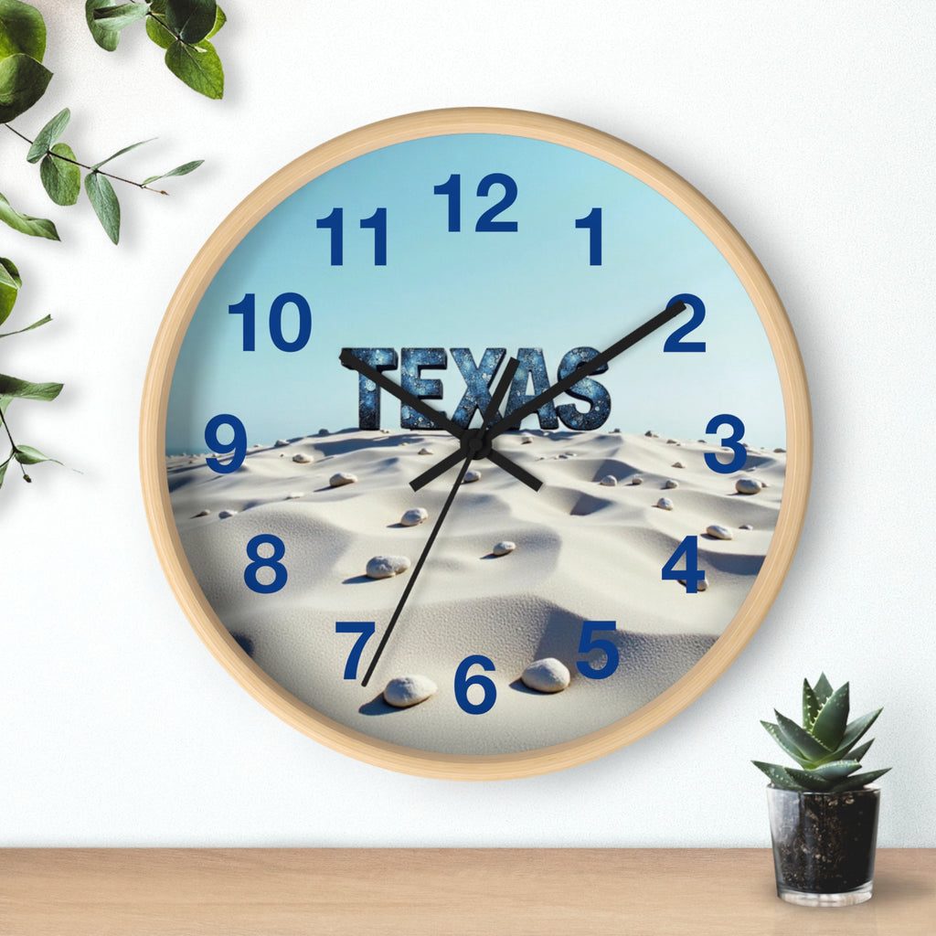 Texas Desert-Themed Wall Clock, Unique Home Décor, Gift for Texas Lovers, Beach Vibe Clock, Country Home Accent