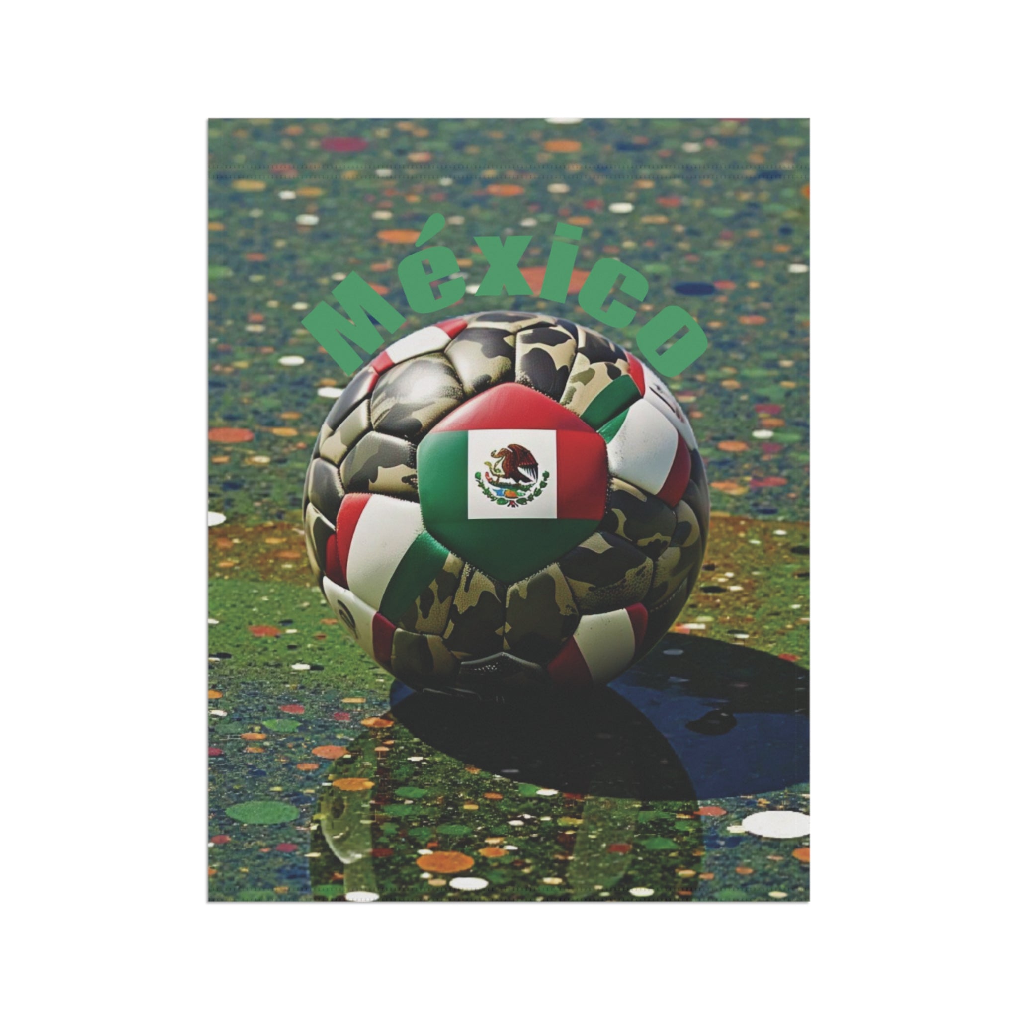 Mexico Soccer Ball Garden Flag — Patriotic Football Garden & House Banner