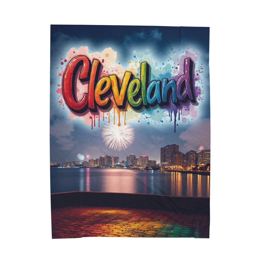Cleveland Colorful Velveteen Plush Blanket
