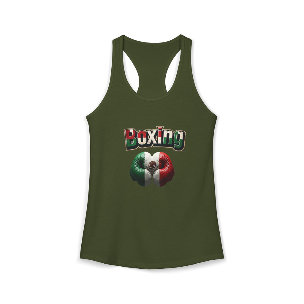 Camiseta sin mangas con espalda deportiva para mujer con temática de boxeo: perfecta para entusiastas del deporte