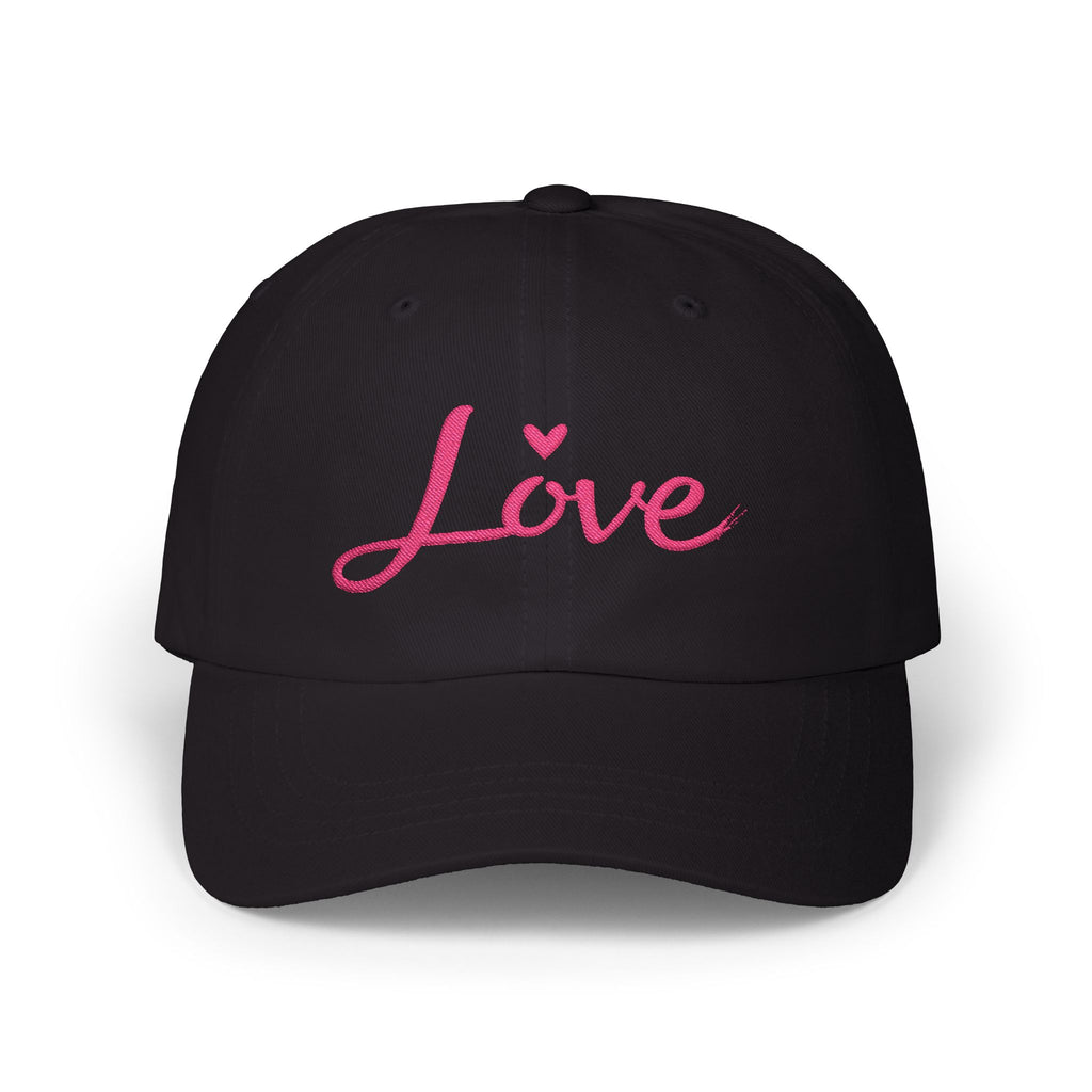 Love Embroidered Classic Cap — Casual Stylish Hat, Gift for Him or Her