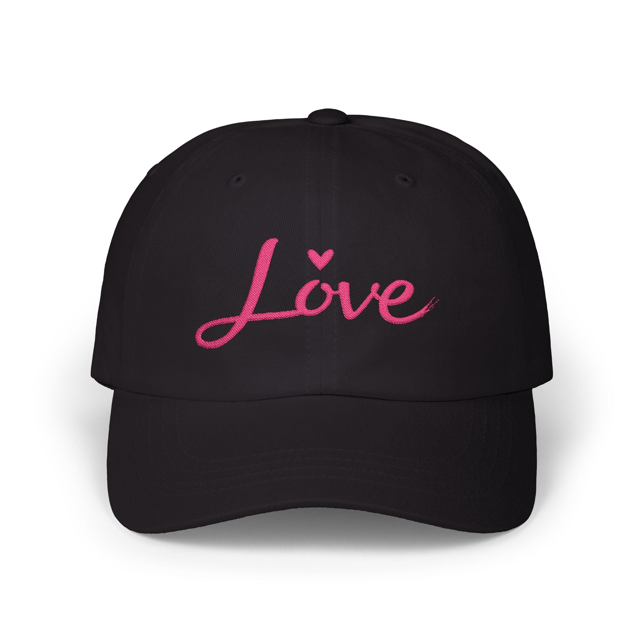 Love Embroidered Classic Cap — Casual Stylish Hat, Gift for Him or Her