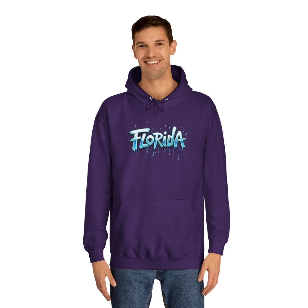 Florida Unisex College Hoodie - Trendy Pullover, Stylish Gift for Students, College Apparel, Casual Wear 