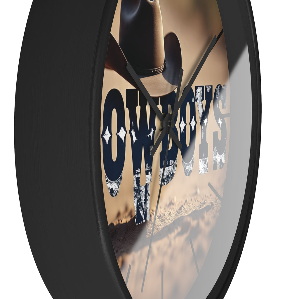 Cowboy-Themed Wall Clock, Rustic Home Decor, Cowboy Gift, Western Decor, Unique Timepiece for Country Lovers