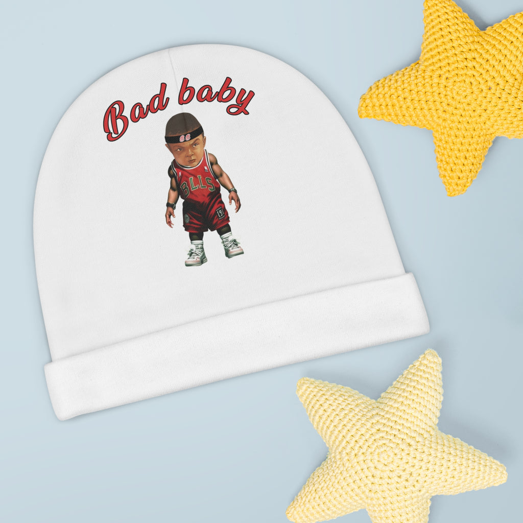 Bad baby white  Beanie (AOP) Bad baby brand