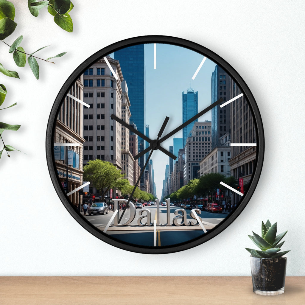 Dallas Cityscape Wall Clock - Urban Home Decor, Modern Wall Art, Gift for City Lovers, Office Decor, Dallas Souvenir