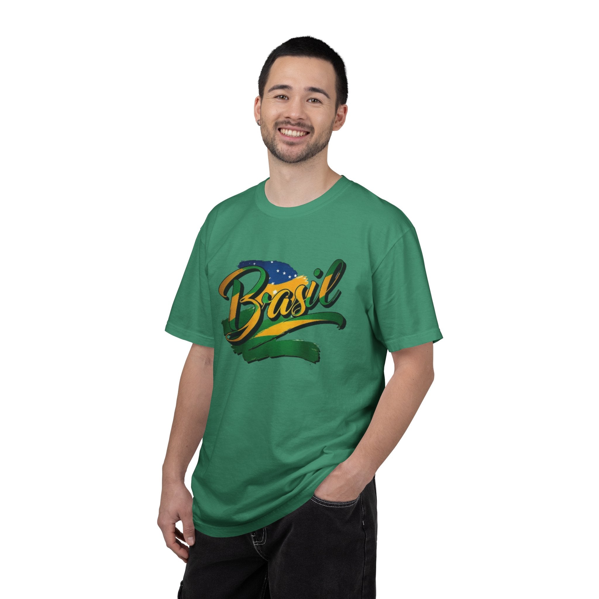 Camiseta Brasil Tingida em Tecido