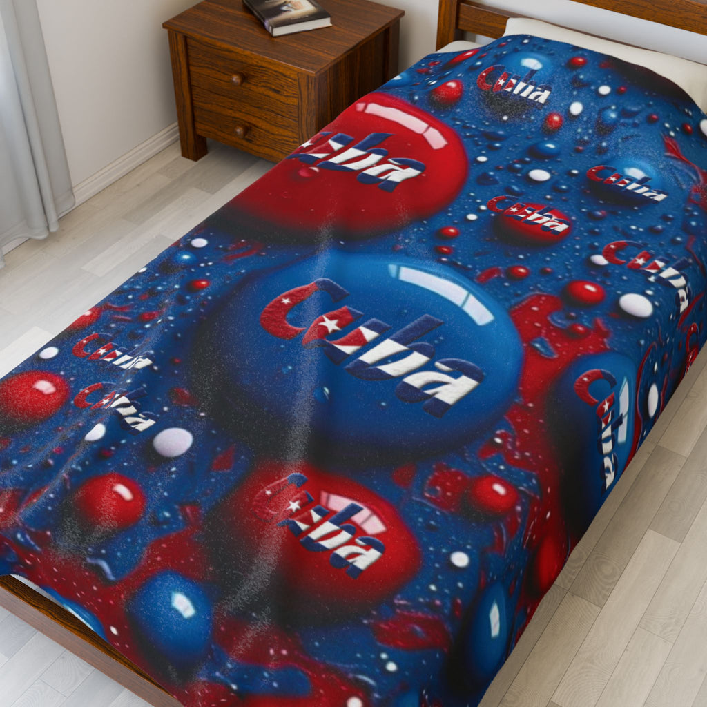 Manta de felpa de terciopelo - Diseño cubano