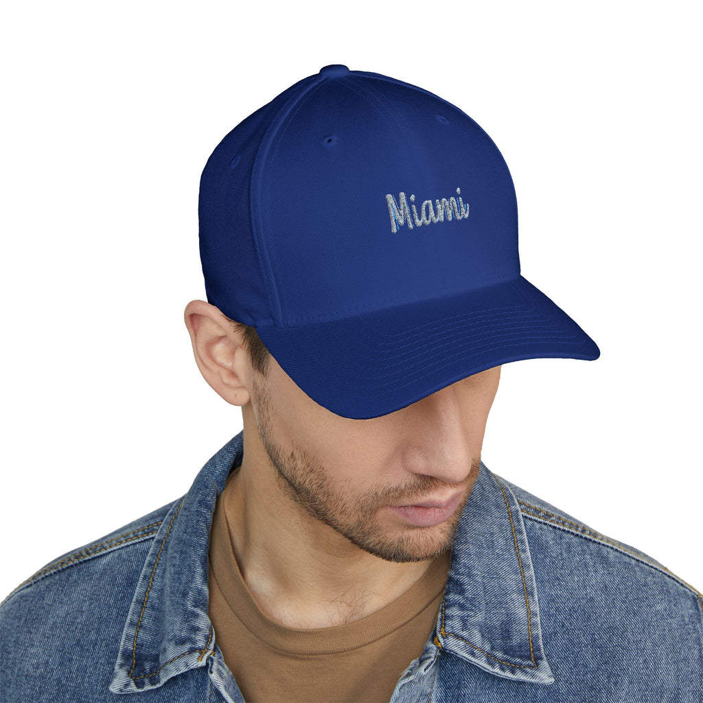 Miami Script Embroidered Cap —  Beach Resort Hat