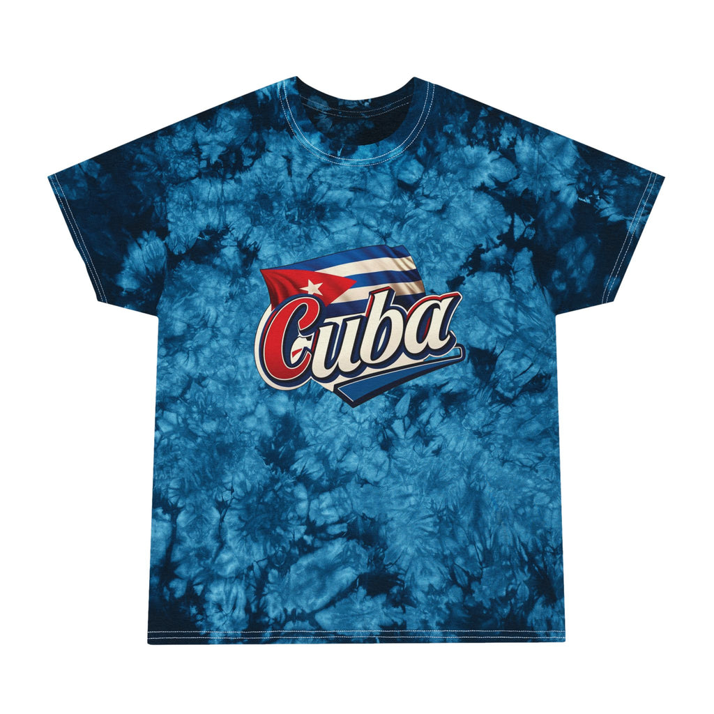 Camiseta tie-dye, camisa de cristales con diseño cubano