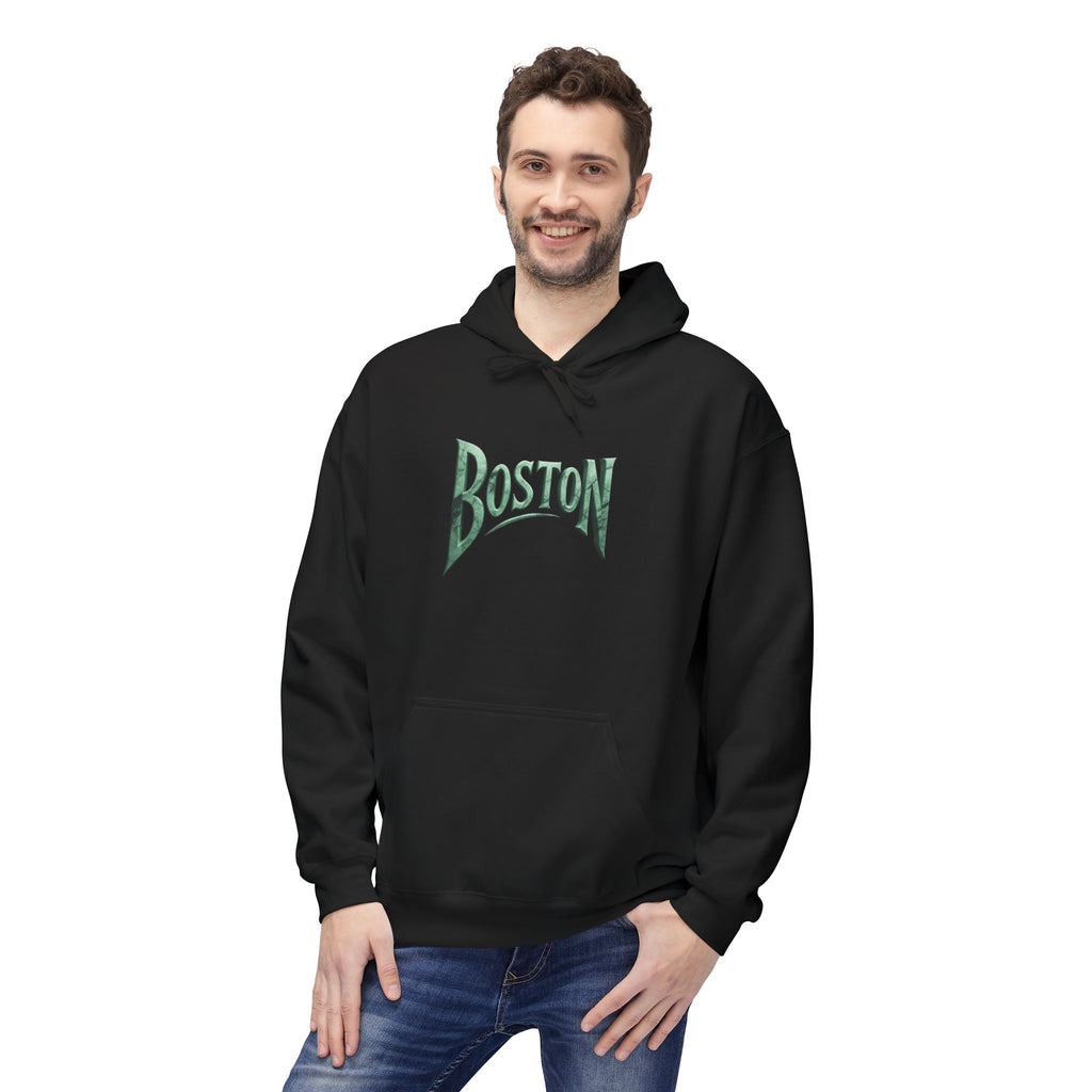 Cozy Boston Fleece Hoodie, Perfect Gift for College Students, Travel Essential, Casual Wear, Boston Souvenir, Unisex Apparel