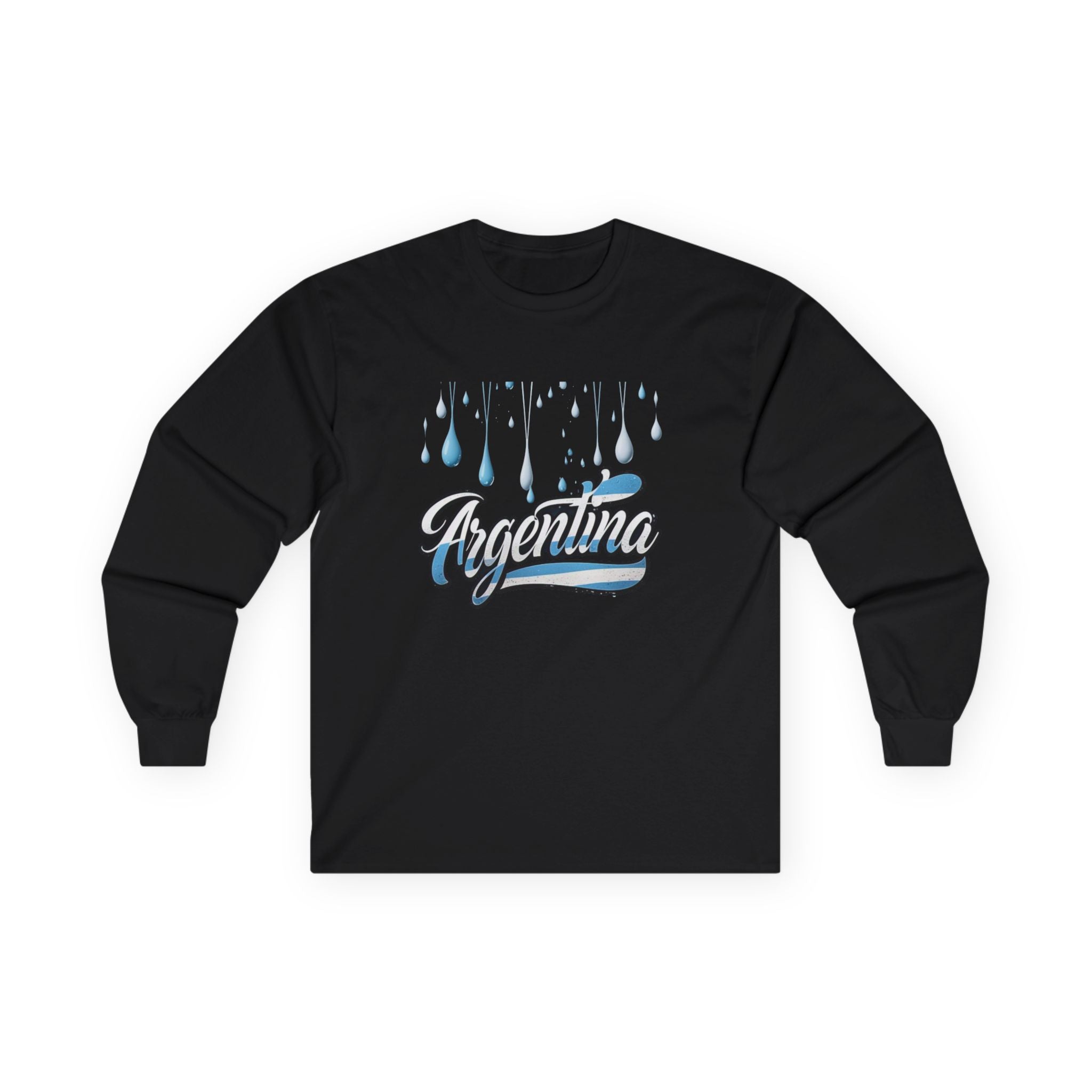 Camiseta de manga larga con gotas de lluvia de Argentina