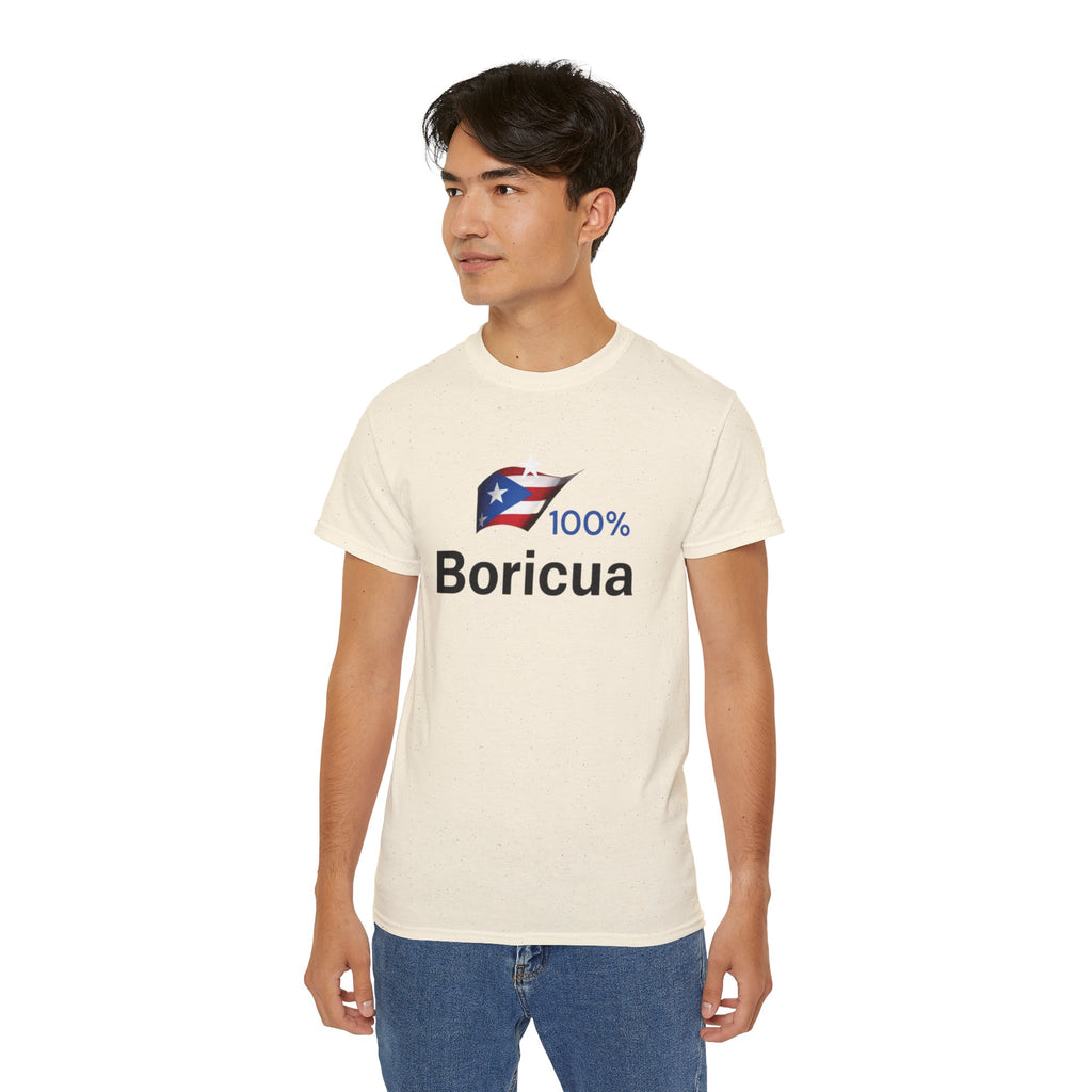 100% Boricua Unisex Ultra Cotton Tee - Celebrating Puerto Rican Pride