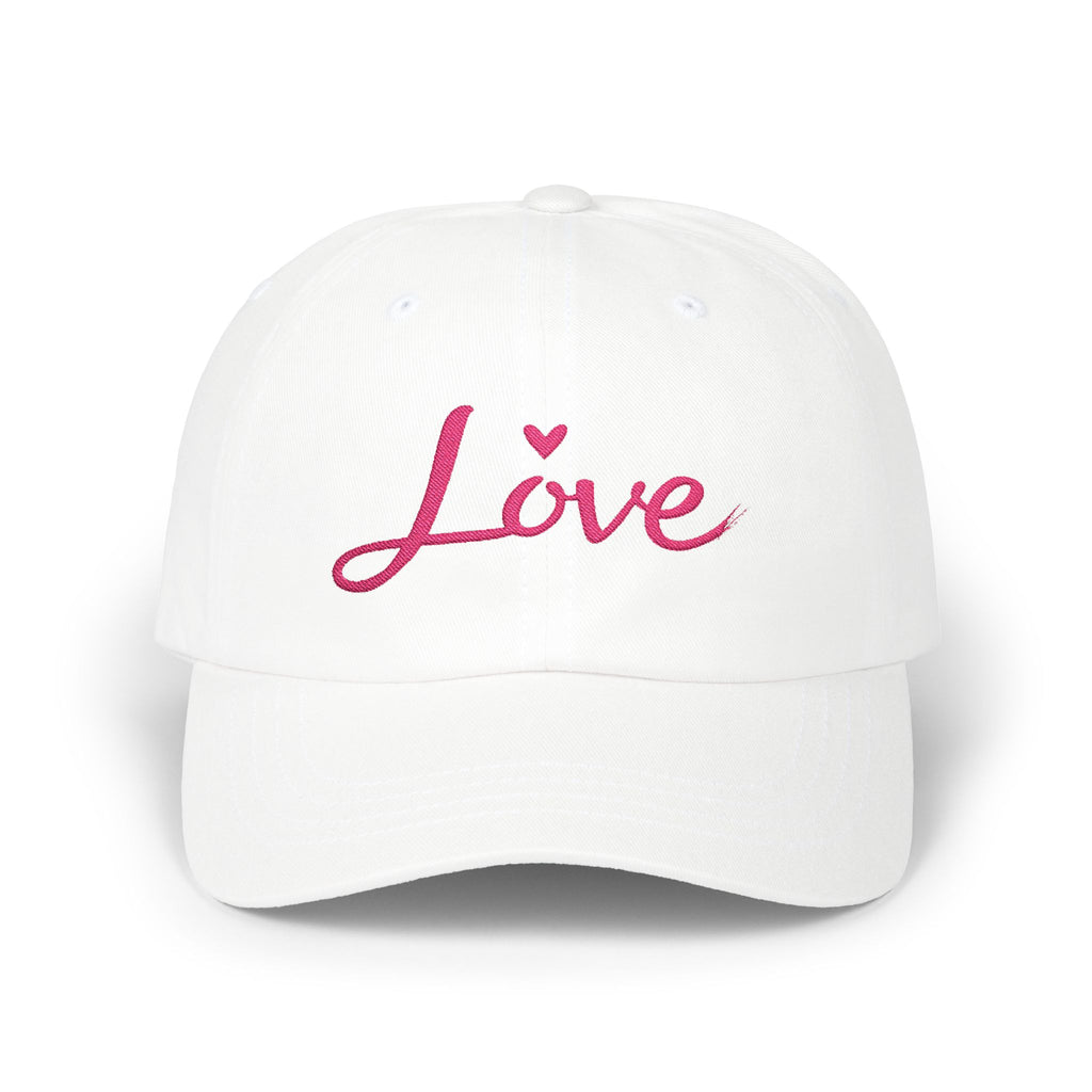 Love Embroidered Classic Cap — Casual Stylish Hat, Gift for Him or Her