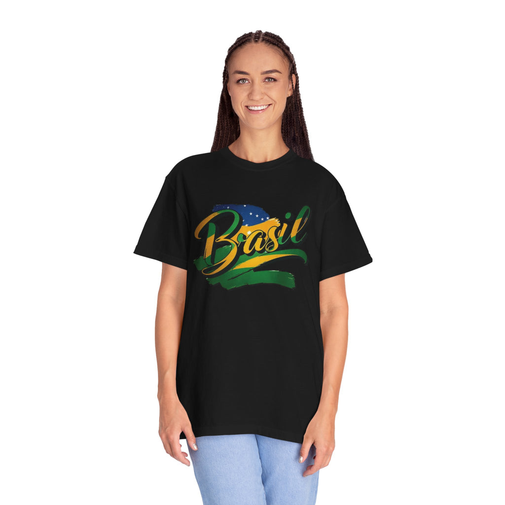 Camiseta Brasil Tingida em Tecido
