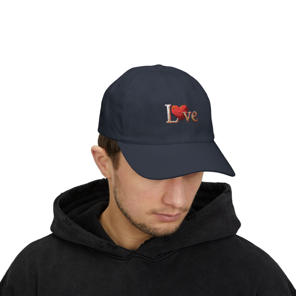 Romantic Love Dad Cap, Casual Hat, Gift for Father's Day, Outdoor Accessory, Summer Style, Embroidered Love Cap