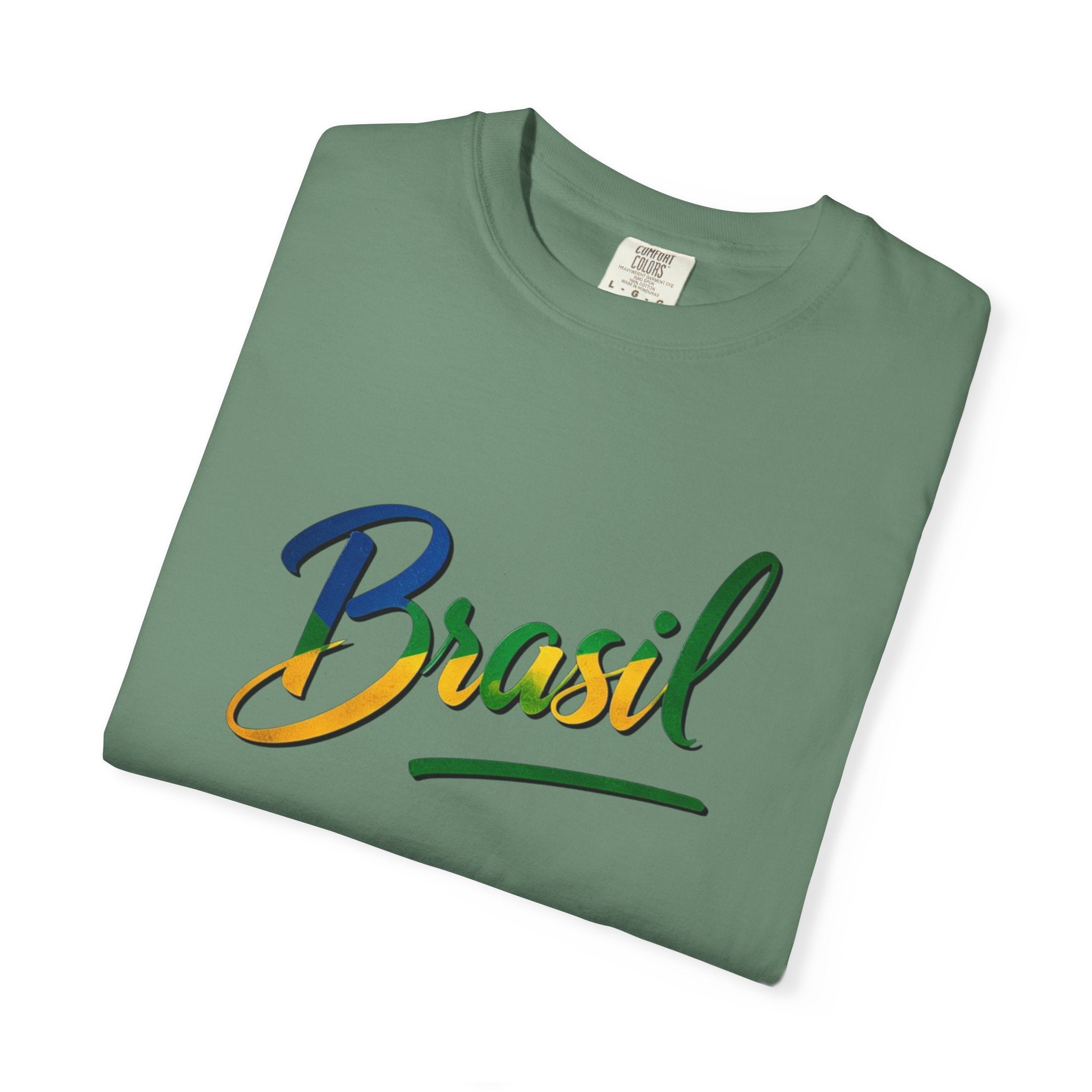 Camiseta Brasil Unissex - Camiseta Casual Tingida para Viajantes e Festividades