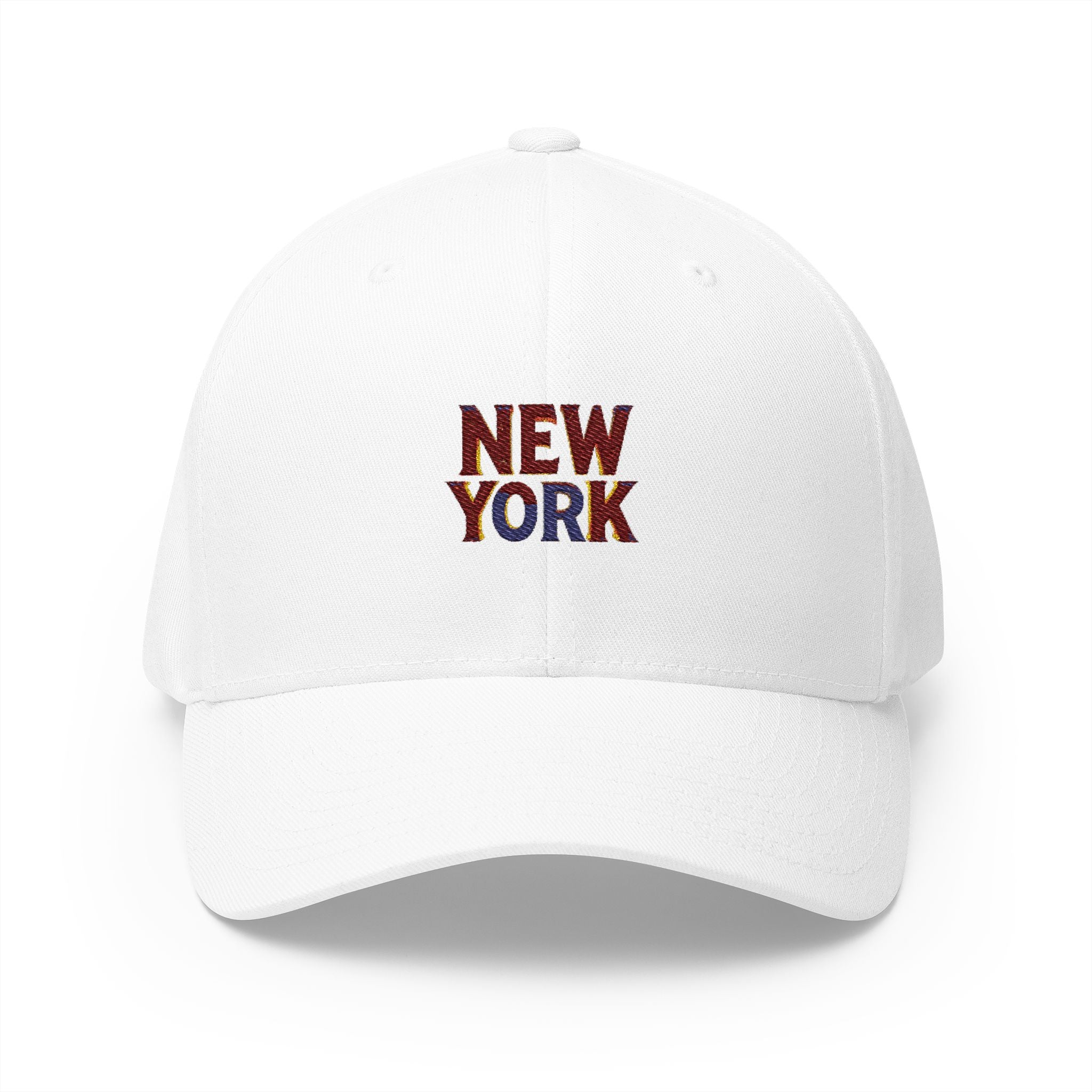 New York Embroidered Cap — Vintage Lettering Structured Hat