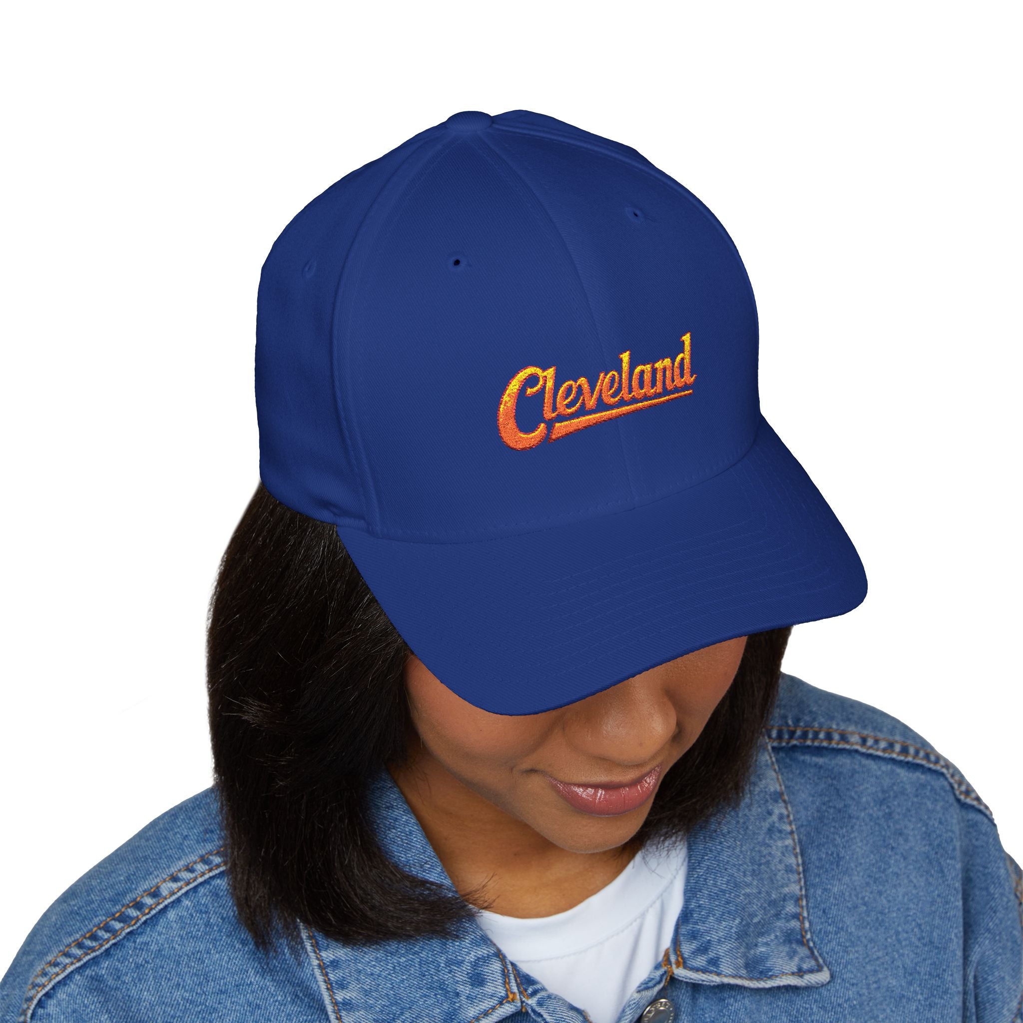 Cleveland Embroidered Cap — Retro Script Baseball Hat