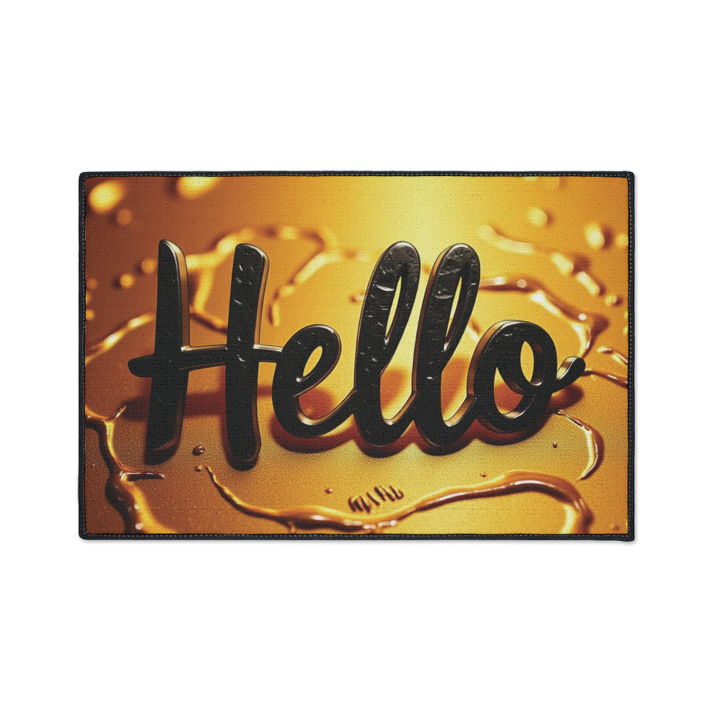 'Hello' Heavy Duty Floor Mat - Stylish and Durable Entryway Decor