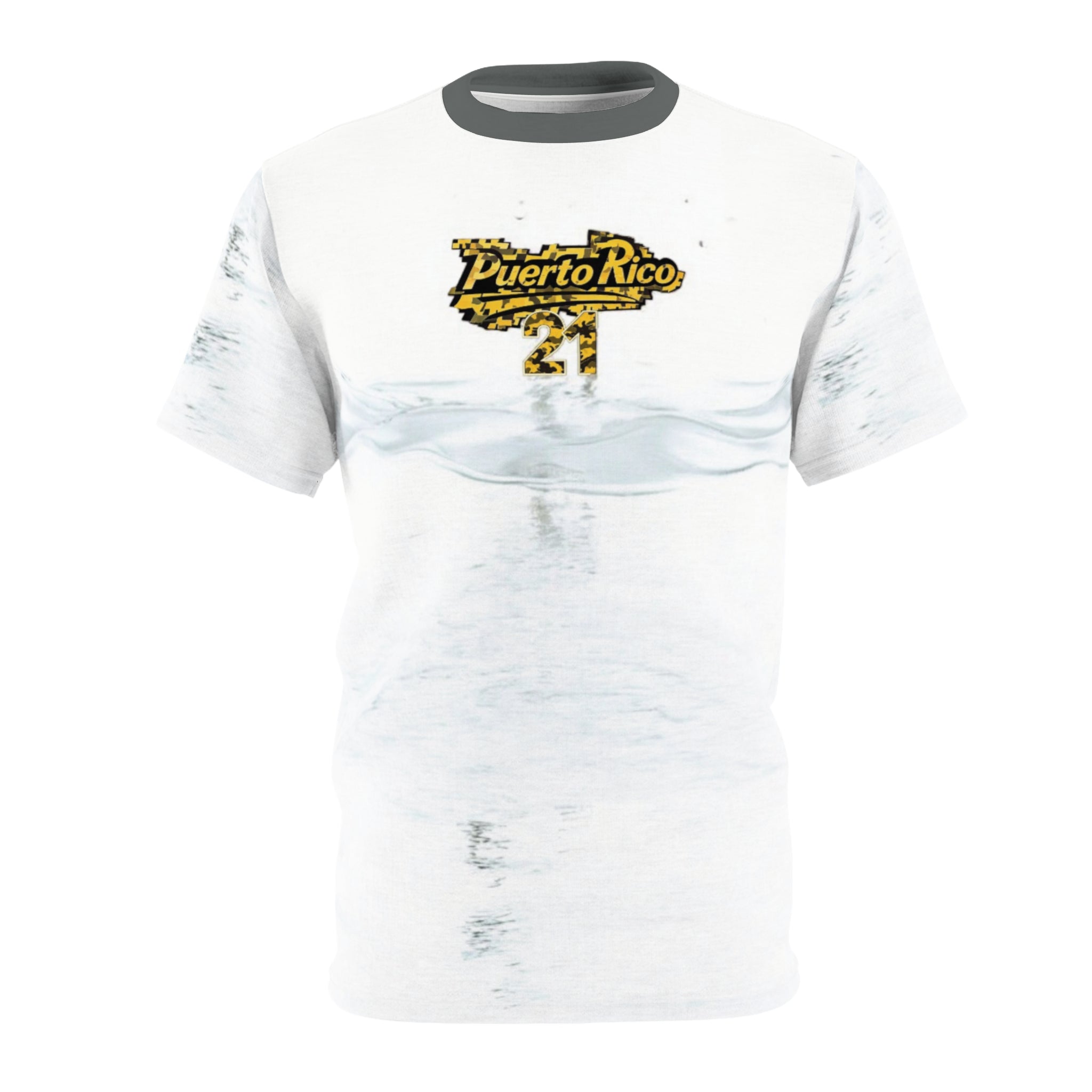 Camiseta unisex con temática acuática de Puerto Rico, cortada y cosida