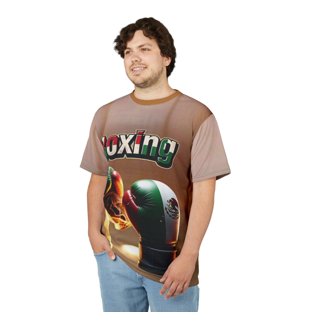 Camiseta "Poder Boxístico Mexicano" - Diseño Vibrante con Guantes Tricolor