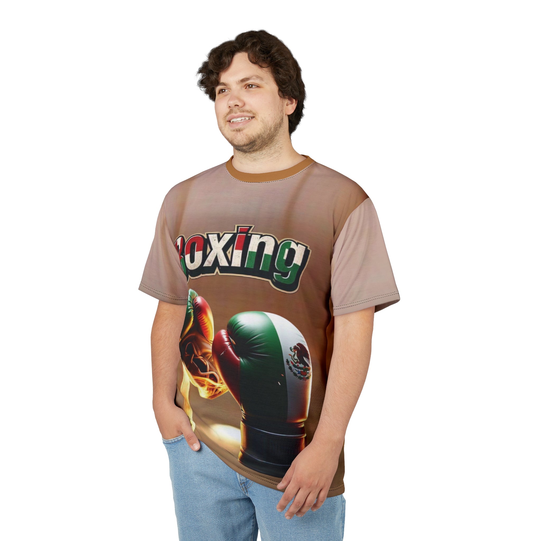 Camiseta "Poder Boxístico Mexicano" - Diseño Vibrante con Guantes Tricolor