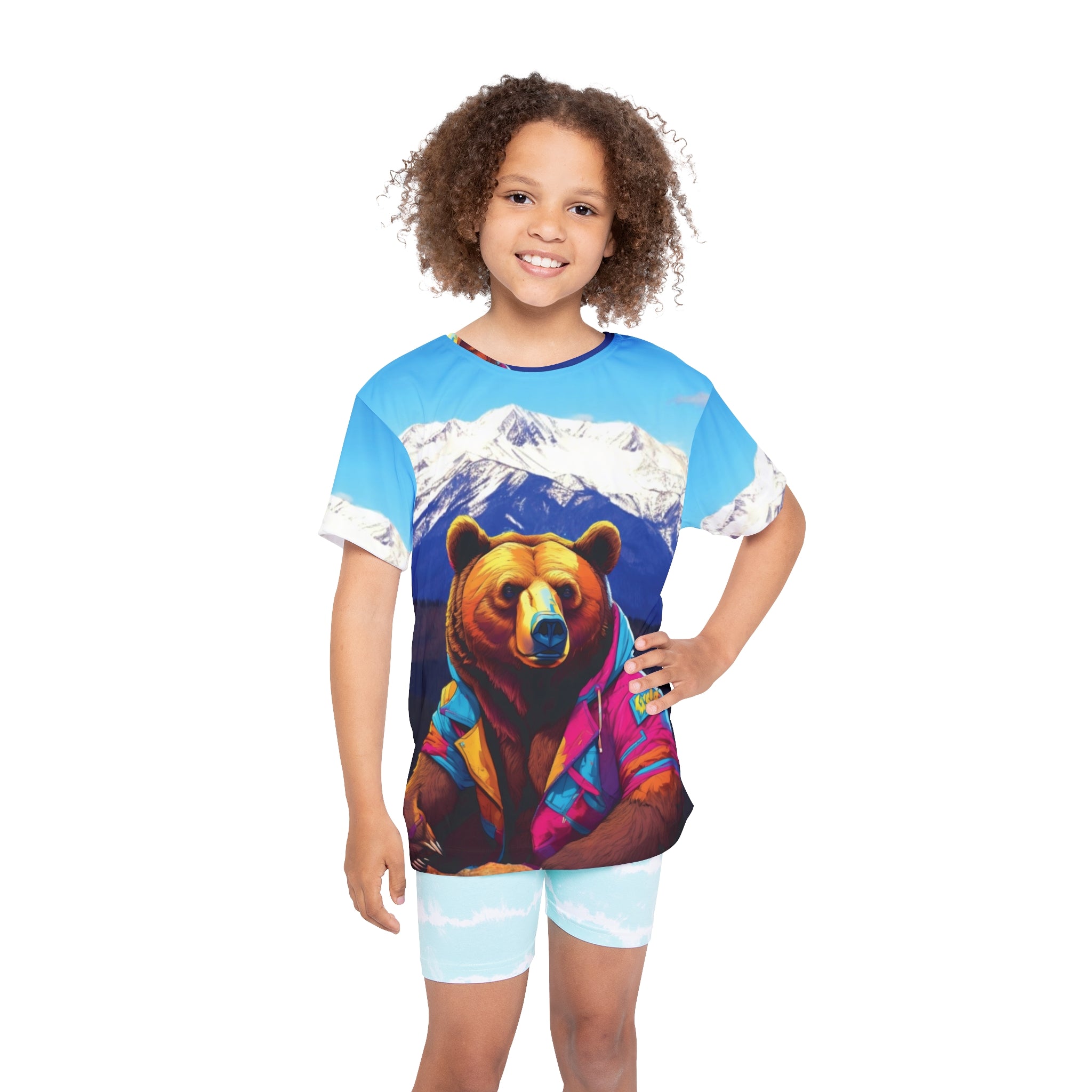 Kids T-shirt Bear Mountain Design