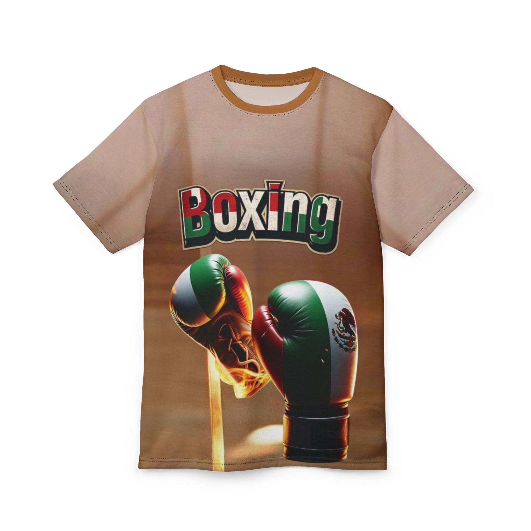Camiseta "Poder Boxístico Mexicano" - Diseño Vibrante con Guantes Tricolor