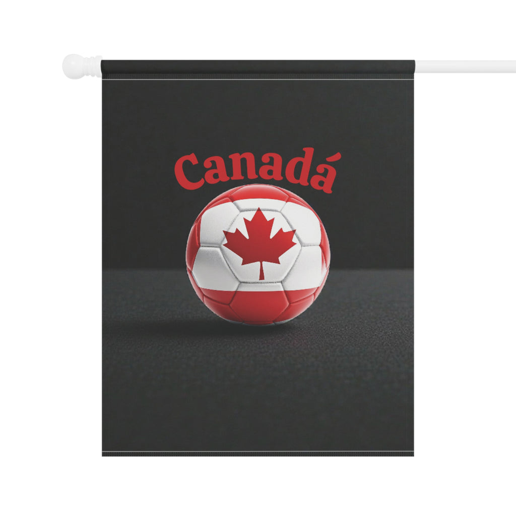Canada Soccer Garden Flag – Maple Leaf Soccer Ball Garden Banner